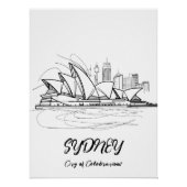 Sídney: Ciudad de Celebraciones - Arte Lineal Perfect Poster (Voorkant)