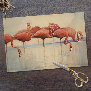 Sidney Long's Flamingo's 1917 Tissuepapier