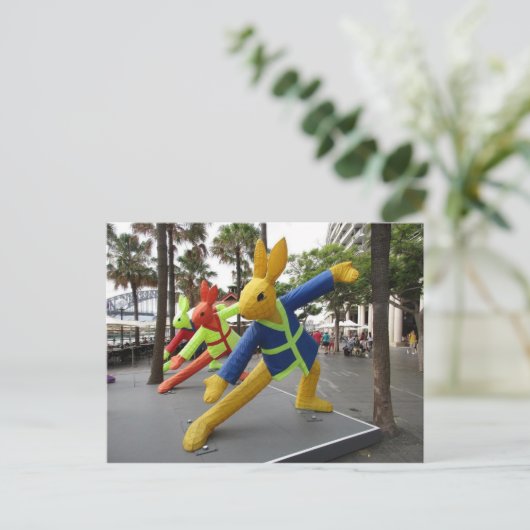 Sidney Lunar Festival: Rabbit Inflatables Briefkaa Briefkaart (Staand voorkant)