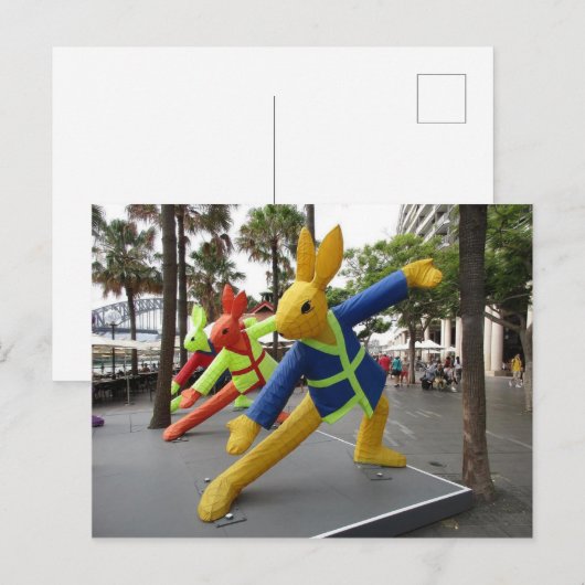 Sidney Lunar Festival: Rabbit Inflatables Briefkaa Briefkaart (Voorkant / Achterkant)