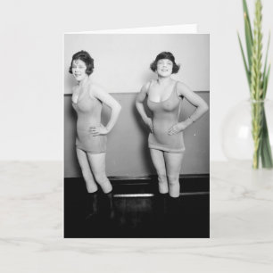 Sidney Lust Girls Vintage 1919 Glamour Foto Kaart