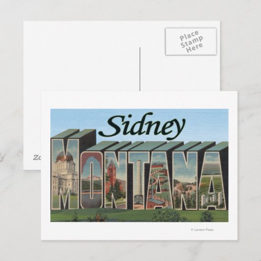 Sidney, Montana Briefkaart (Voorkant / Achterkant)