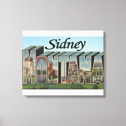 Sidney, Montana Canvas Afdruk (Voorkant)