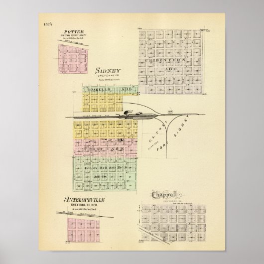 Sidney, Nebraska Poster (Voorkant)