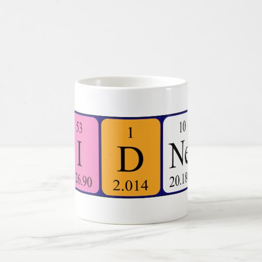 Sidney periodieke lijst - naam mok (Center)