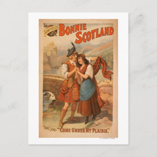 Sidney R. Ellis' Bonnie Scotland Scottish Play Briefkaart (Voorkant)