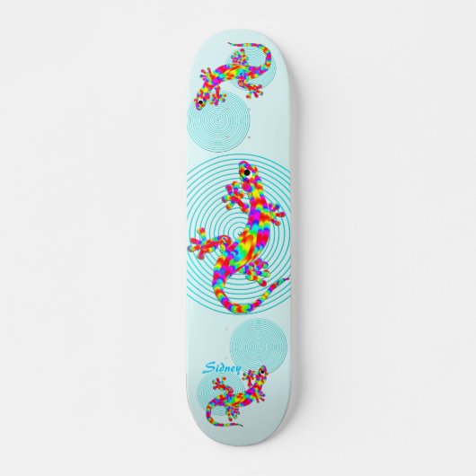 Sidney Salamander Aqua Skateboard Deck (Voorkant)