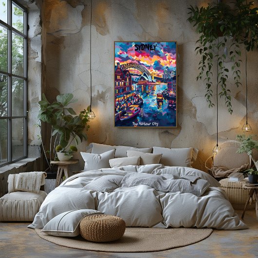Sídney: The Harbour City - Arte Contemporáneo Perfect Poster