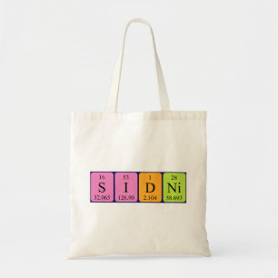 Sidni periodieke lijstnaam canvas tas