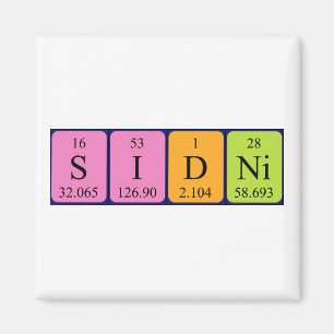 Sidni periodieke lijstnaam magnet