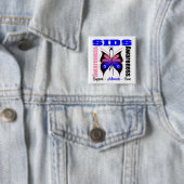 SIDS Awareness Butterfly Vierkante Button 5,1 Cm (In situ)