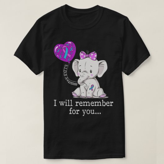 SIDS Awareness Elephant T-shirt (Design voorkant)