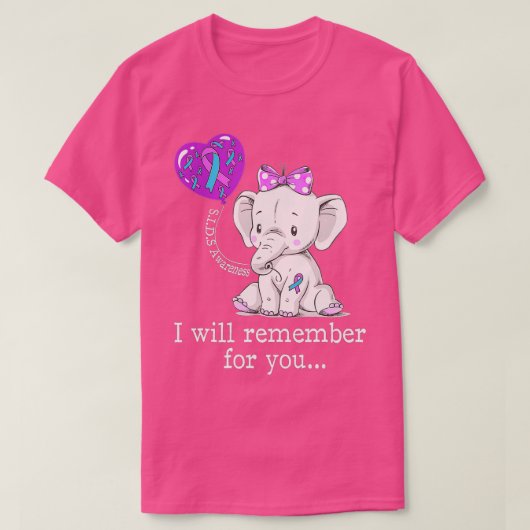 SIDS Awareness Elephant T-shirt (Design voorkant)