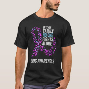 SIDS Awareness Month Butterflies Pink and Blue Rib T-shirt