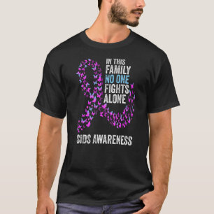 SIDS Awareness Month Butterflies Pink and Blue Rib T-shirt