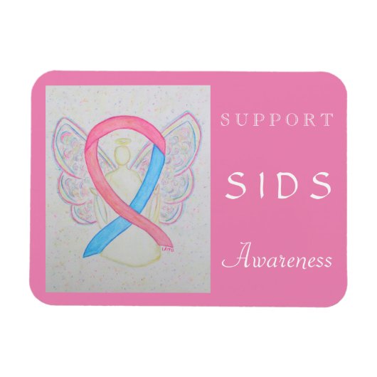 SIDS Awareness Ribbon Angel Custom Magnet Magneet (Horizontaal)