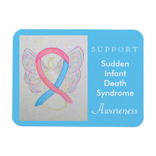 SIDS Awareness Ribbon Angel Custom Magnet Magneet