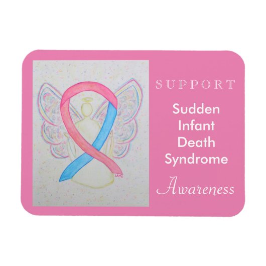 SIDS Awareness Ribbon Angel Custom Magnet Magneet (Horizontaal)