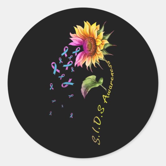 Sids-bewustzijns-zwemshirt Ronde Sticker (Voorkant)