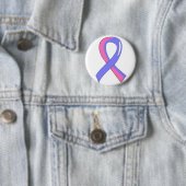 SIDS Blue Pink Ribbon 3 Ronde Button 5,7 Cm (In situ)