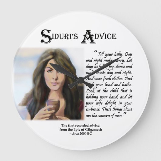 Siduri's Advice Clock Grote Klok (Voorkant)