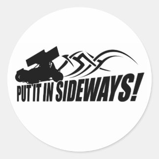 Sidways2 Ronde Sticker