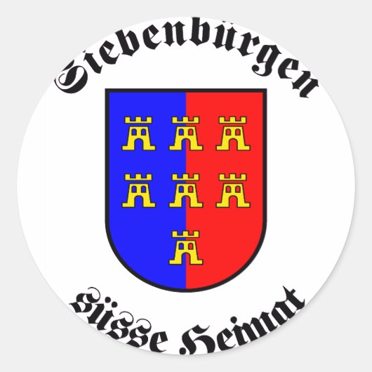 Siebenbürgen süsse Heimat Ronde Sticker (Voorkant)