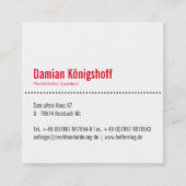 Siebenbürgen Visitenkarten Vierkante Visitekaartje (Voorkant)