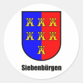 Siebenbürger Sachsen "Siebenbürgen" Ronde Sticker (Voorkant)
