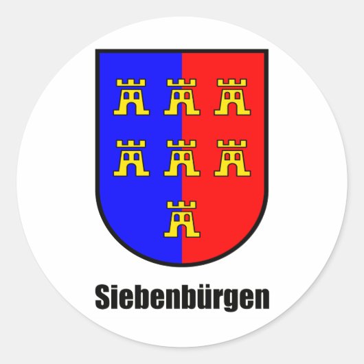 Siebenbürger Sachsen "Siebenbürgen" Ronde Sticker (Voorkant)