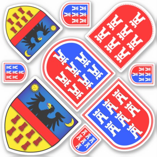 Siebenbürger Wappen Sticker (Voorkant)
