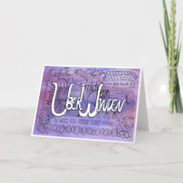 Siebte Regel der Gelassenheit – ÜBERWINDEN Karte Bedankkaart