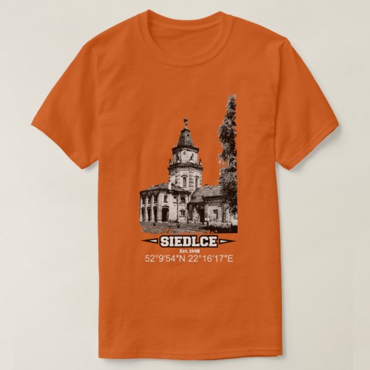 Siedlce Town Est 1448 T-shirt (Design voorkant)