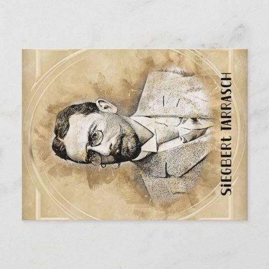 Siegbert Tarrasch Schaakspeler Briefkaart (Voorkant)