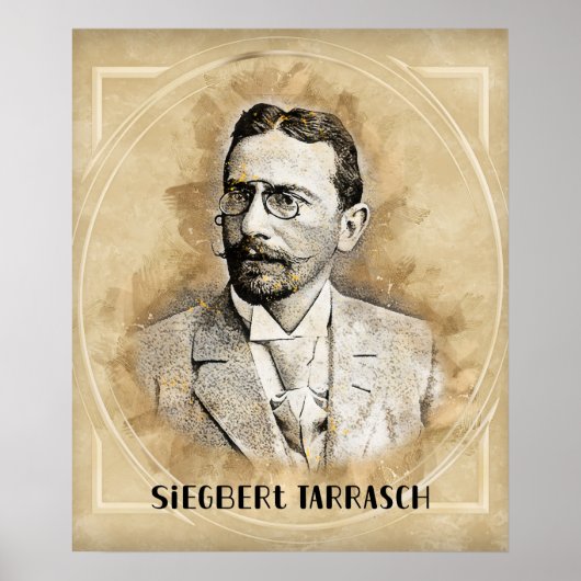Siegbert Tarrasch, schaker Poster (Voorkant)