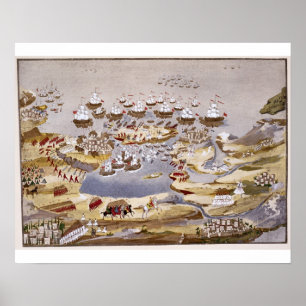Siege and Naval Battle, bord 13 uit 'Pictorial H' Poster