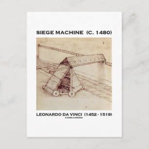 Siege Machine (C. 1480) Leonardo da Vinci Briefkaart