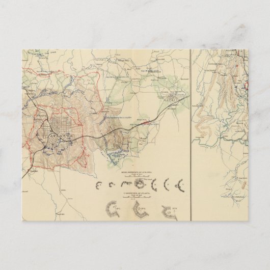 Siege of Atlanta Briefkaart (Voorkant)