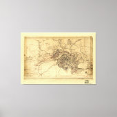 Siege of Atlanta Map, 19-26 augustus 1864 Canvas Afdruk (Voorkant)