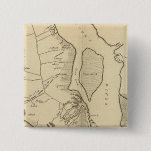 Siege of Charleston in S Carolina Vierkante Button 5,1 Cm