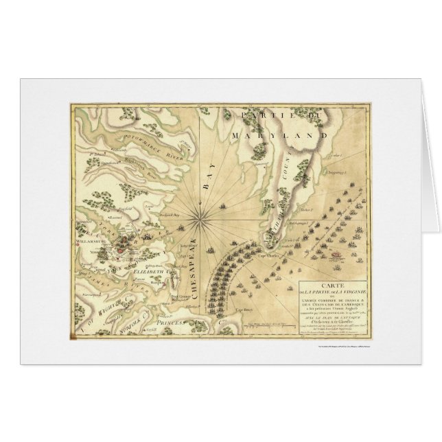 Siege of Yorktown Map 1781 (Voorkant Horizontaal)