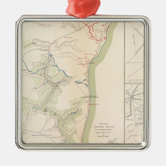 Siege of Yorktown Metalen Ornament (Voorkant)