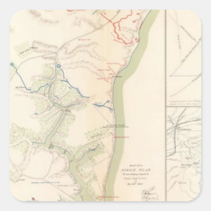 Siege of Yorktown Vierkante Sticker