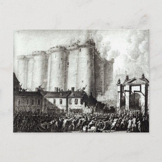 Siege van de Bastille, 14 juli 1789 Briefkaart (Voorkant)