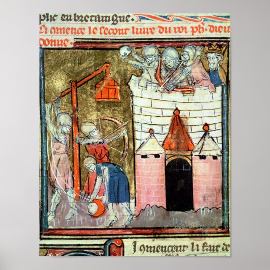 Siege van het Chateau de Chinon Poster (Voorkant)