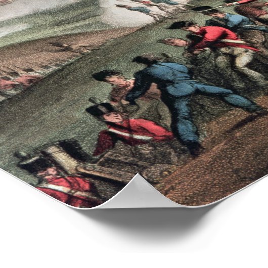 Siege van San Sebastian, gegraveerd door Thomas Poster (Hoek)