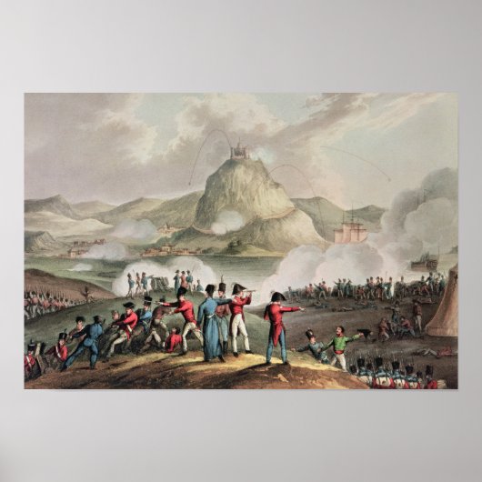 Siege van San Sebastian, gegraveerd door Thomas Poster (Voorkant)