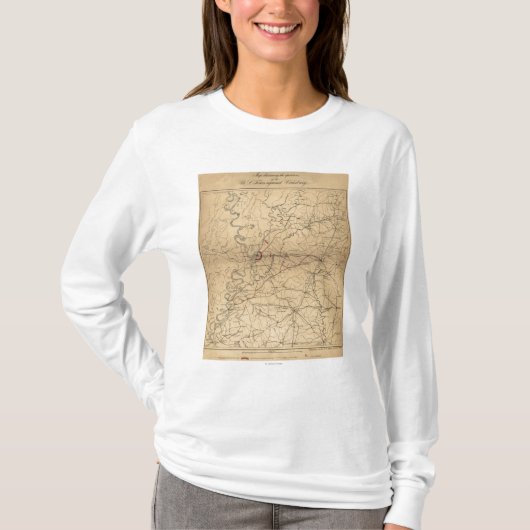Siege van Vicksburg - Kaart 2 van de burgeroorlog T-shirt (Voorkant)