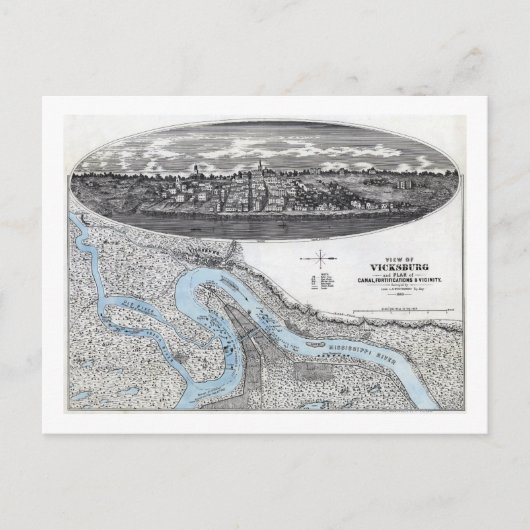 Siege van Vicksburg - Kaart 3 van de burgeroorlog (Voorkant)