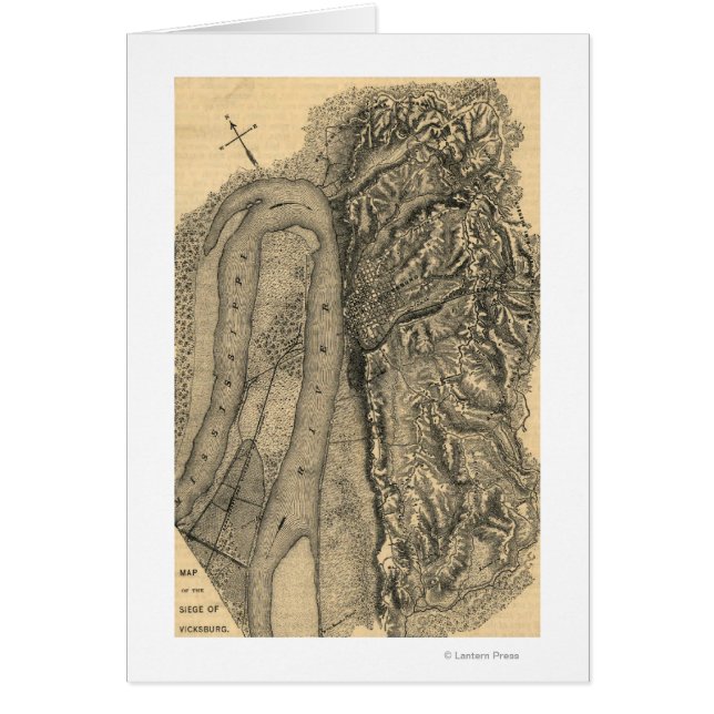 Siege van Vicksburg - Panoramische Kaart voor de b (Voorkant)